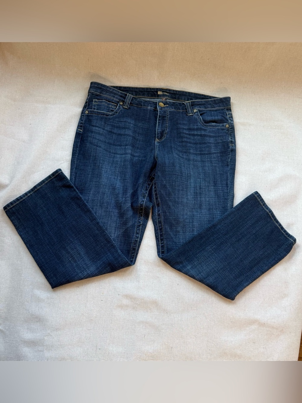 Kut from the Kloth Denim Blue Straight Leg Stretch Jeans Plus Size 16W EUC